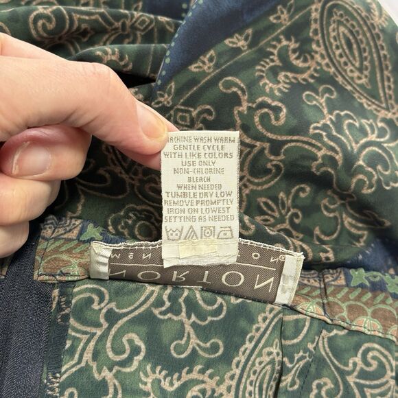 Vtg 90s Midi Skirt 16 Blue Brown Paisley Moody Grunge Boho Modest Whimsigoth Y2K - Picture 9 of 9